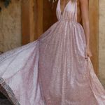 Hello Molly Sparkle Rose gold  Maxi Cinderella Like Dress Photo 1