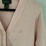 Ralph Lauren Lauren Pink Cotton Knit Cardigan Sweater (M) Photo 2