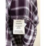 Max Studio  Plaid Ruffle Sleeve Top Button Photo 4