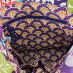 Vera Bradley Crossbody Bag Purple Plum Crazy Floral Convertible Colorful Tote Photo 8