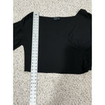 Womans Asos Design Curve Puffy Short Sleeve V Neck Cropped Top 18 Black Photo 2