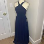 Lulus Lulu’s air of romance navy blue maxi formal dress Photo 1