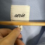 Aerie Light Blue Corduroy Cropped Zip Jacket Size Small Photo 3