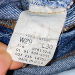 Levi's VNTG  505 Year ‘91 High Waist Mom / boyfriend Jeans Stone Wash Size 29x30 Photo 5