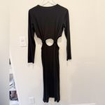 Reformation Via Knit Midi Dress NWT Black size Medium Photo 3