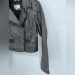 Xhilaration  Women's Dark‎ Gray Faux Leather Zipper Jacket Size Small Great Cond. Photo 3