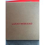 Lucky Brand Womens Knit Beanie & Plaid Fringe Scarf Set Ribbed Hat With Faux Fur Photo 3