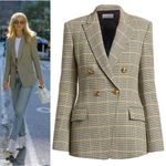 ALC Frank A.L.C. Sedgwick II Double Breasted Plaid Check Houndstooth Blazer Size 4 Photo 1