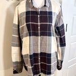 Barbour  Moorland Plaid Button Up Shirt Cotton Classic Check Black Cherry~12🧡 Photo 11