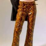 Urban Outfitters NWOT Leah Faux Leather Snake Print Pant Photo 3