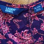 Lands' End Size XL XXL Floral Print Swim Coverup Cover Up Purple Photo 3