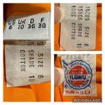 American Vintage 70's Orange Demask print short sleeved coat dress size medium Photo 11