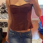 Pretty Little Thing brown corset Photo 2