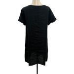 James Perse  Dress Short Sleeve Shift T-Shirt Linen Black Size 2 Medium Photo 6