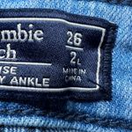 Abercrombie & Fitch High Rise Super Skinny Ankle Jeans 26/2 Floral Embroidered Photo 4