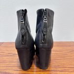 Rag and Bone  Newbury Black Leather Stacked Heel Bootie Zip Back‎ Classic Chic 37.5 Photo 5