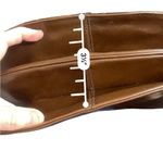 Vintage 70s La Belle snakeskin brown flap closure with split leather strap Photo 11