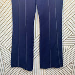 Derek Lam ‎ Contrast-Seam Flare Trousers Navy Blue Photo 6