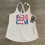 Under Armour women crisscross gray Freedom tank top black size S NWT Photo 1