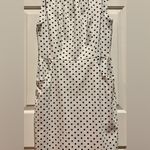 CHAPS  dress - white with black polka dots - size 14. Flattering. Pockets! Photo 2