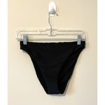 J.Crew  Textured Ribbed High Waist Bikini Swim Bottom Black Size Small NEW Photo 4