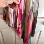 Trac  Women’s Sleeveless Tank Watercolor Asymmetrical Dress with Belt Tassels Sma Photo 3