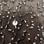 Scala Vintage  Sequined Beaded 100% Silk Skirt Black Lined Photo 3