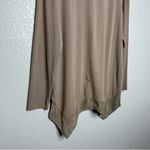 Garnet Hill Garnett Hill Women's Thnic Top Silk Trim Beige Tan Long Sleeve Blouse size M Photo 3
