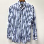Brooks Brothers 100% Cotton Button Down Striped Shirt Blue White Size M Photo 0