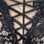 Betsy and Adam Black lace bodice Sleeveless Scoop Neck DRESS WO SIZE 18. BACK ZIP Photo 8