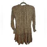 Sky To Moon Cheetah Print Ruffle Mini Dress Brown Size M Photo 1