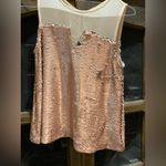 Gianni Bini Rose Gold Sequin Blouse Photo 1