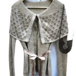 Robert Rodriguez Robbi & Nikki‎ Beaded Cardigan Sweater Tan Photo 0