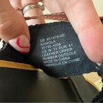 OluKai Kamola wooden platform leather slip on sandals 11 Black Photo 5