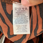 Sweet Baby Jamie Chic Brown Black Zebra Wrap Midi Dress Women’s Size Small S Photo 11