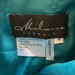 Milano Formals  Teal Beaded Mermaid Formal Dress Size 8 Photo 7