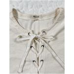 Madewell Women's Libra Beige Lace-Up Tunic Tee - S EUC Photo 10