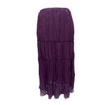 Gracie Tiered Purple Maxi Skirt Size Large NWT Sequins BOHO 90’s Elastic Waist Photo 2