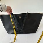 Tory Burch Perry Pebbled Leather Tote Bag Black Large Photo 7