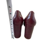 M GEMI Burgundy Croc Embossed Leather Heels Size 40 / US 10 Red Photo 8