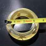 Vintage 3.5” Lucite Sea Life Shells, Fish And Starfish Goldtone Bangle Photo 4