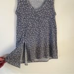 Bobeau Women’s Gray & Pink Polka Dot Tank Top Size XS Oversized Slit In Front Photo 1