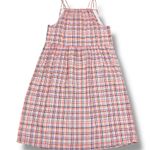 Loft NWT  Plaid Multicolored Strappy Button Midi Dress - Size 10 Photo 2