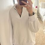 Amazon White Sweatshirt Quarter zip  Photo 1