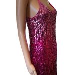 NEW Maner Pink Glitter Sequin Sparkle Party Concert Racerback Mini Bodycon Dress Photo 2