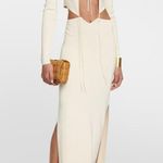 AYA MUSE Jacaranda Dress in Tan Large New Womens Knit Cut out Maxi Long Gown Photo 15