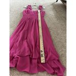 Nanette Lepore  Pink Ruffle Tiered Sleeveless Fairycore Midi Dress Size 4 Photo 5