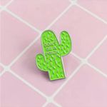 Metal Cactus Don’t be a prick decorative pin gold/green‎ Gold Photo 4