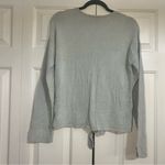 Barefoot Dreams  Gray Grey Long Sleeve Tie Front Sweater Top Size Small Soft Photo 3