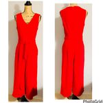 Calvin Klein Belted Wide Leg Jumpsuit Photo 7